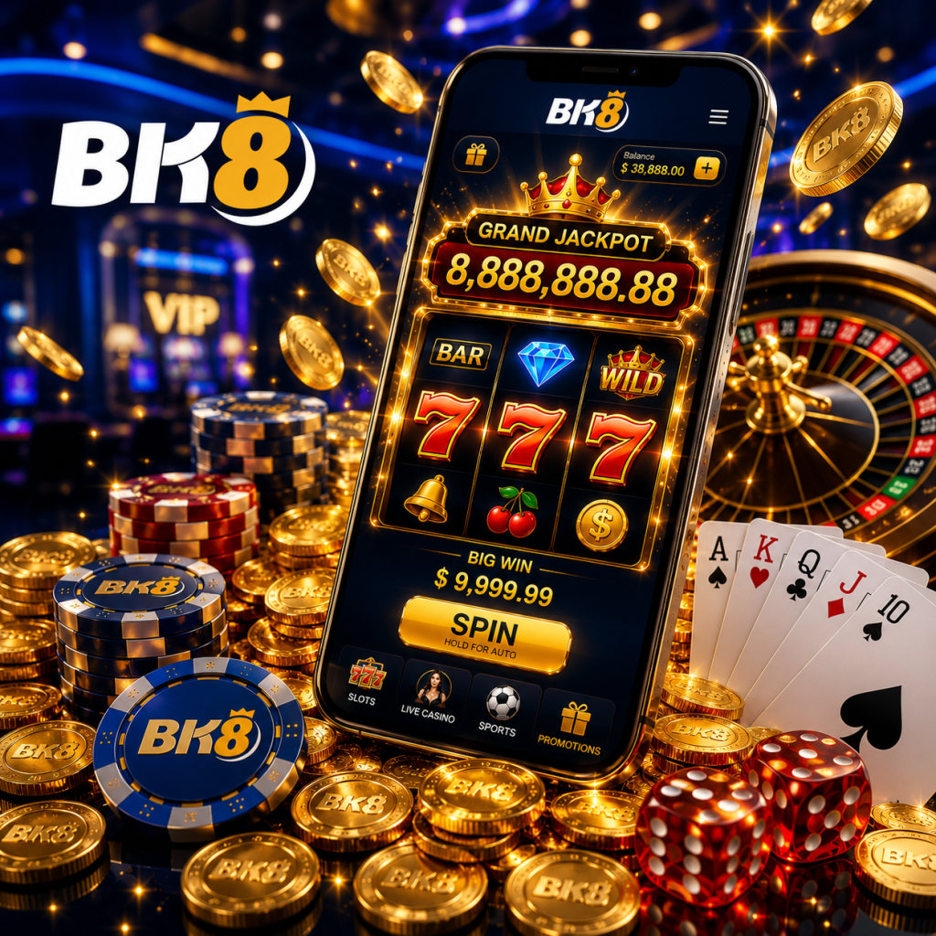 Play premium BK8 mobile casino slots with grand jackpot rewards, immersive casino games, and a luxury online gaming experience.